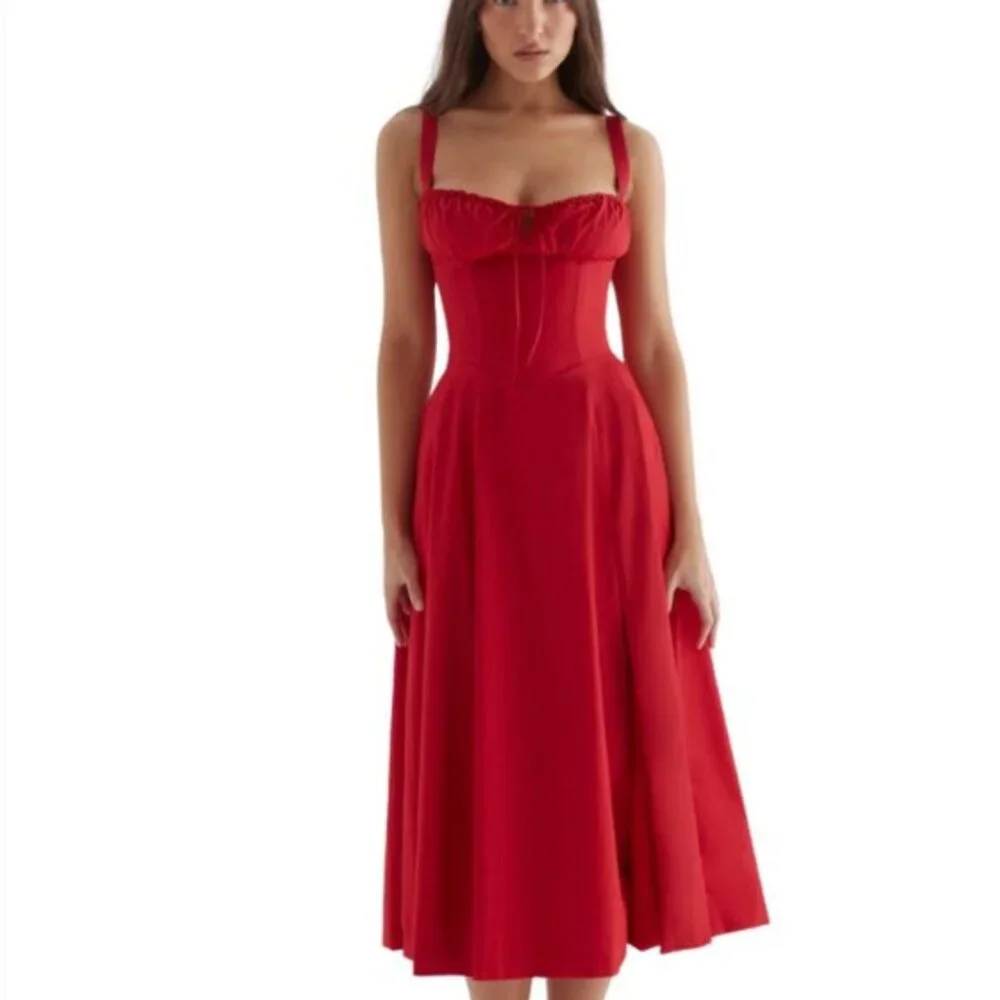 open lace back dress House of CB